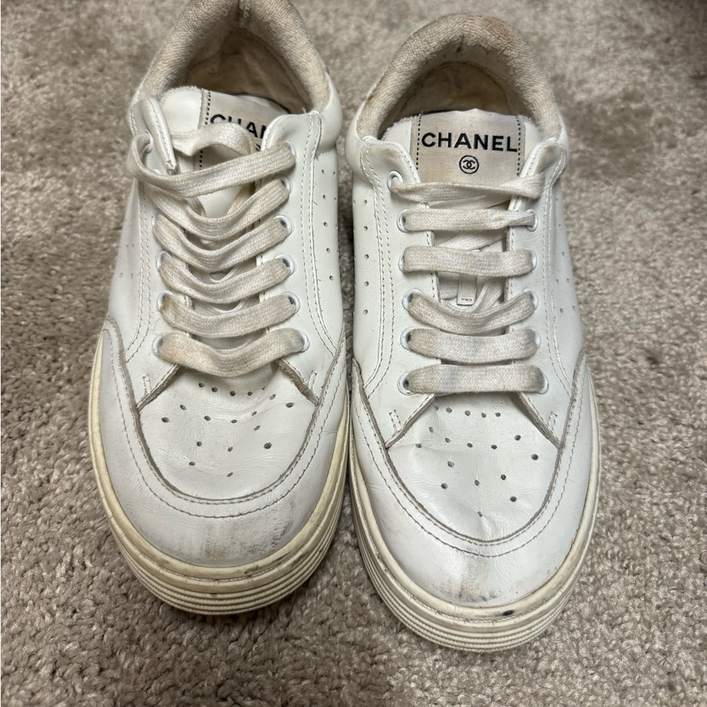 White Chanel sneakers